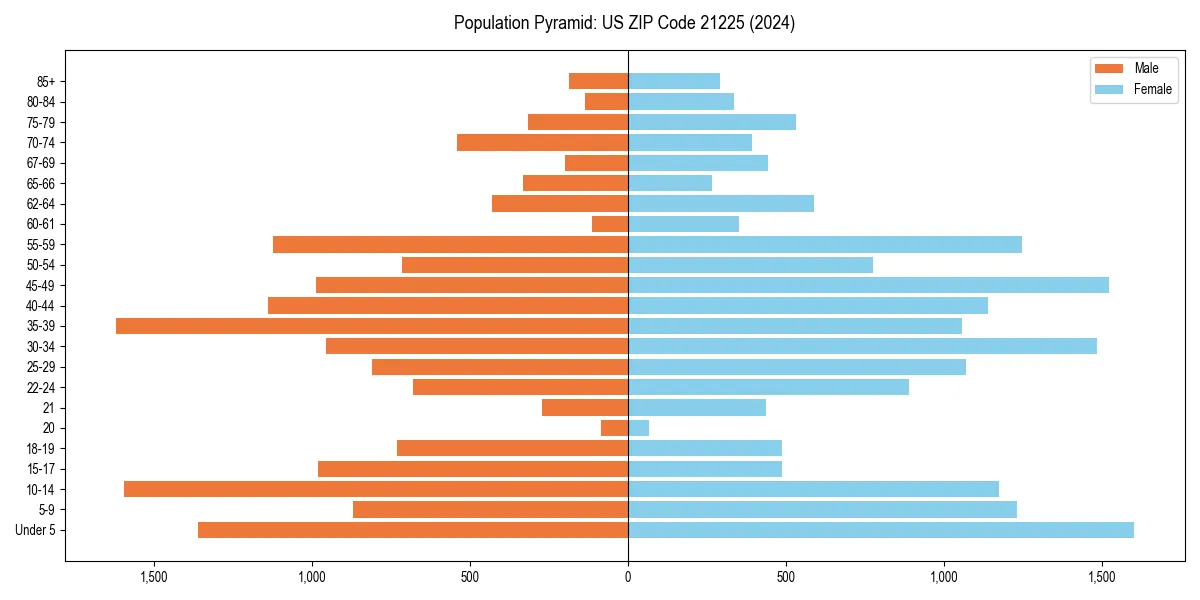 Population pyramid for 