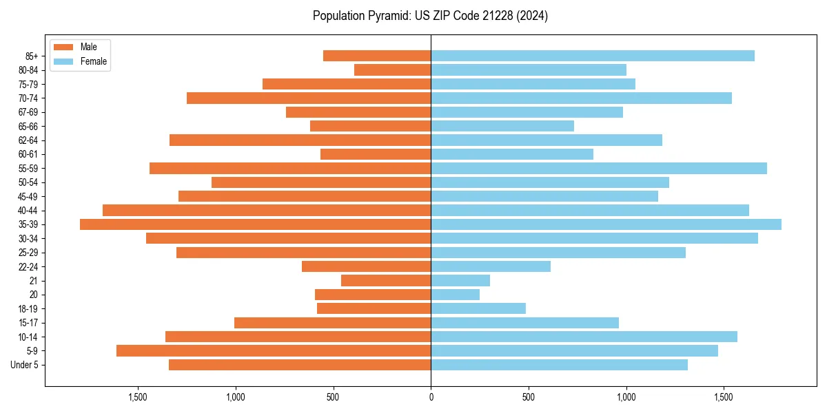 Population pyramid for 