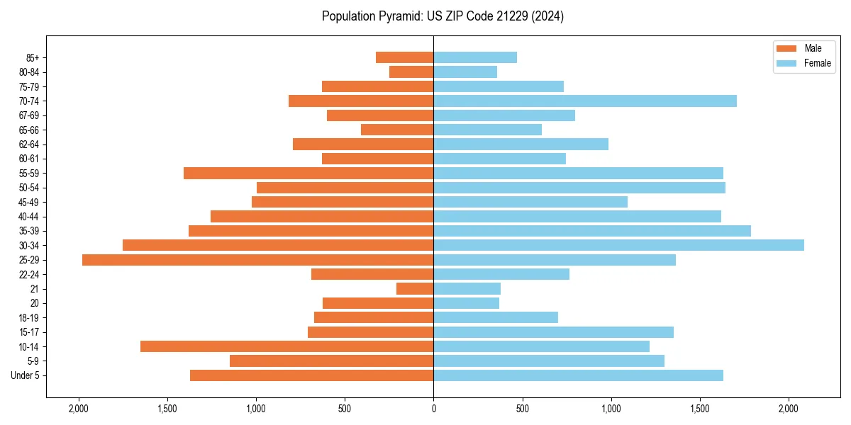 Population pyramid for 