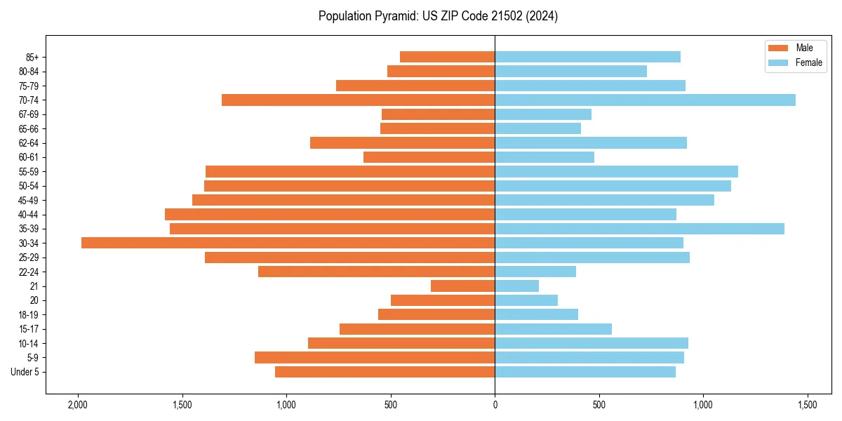 Population pyramid for 