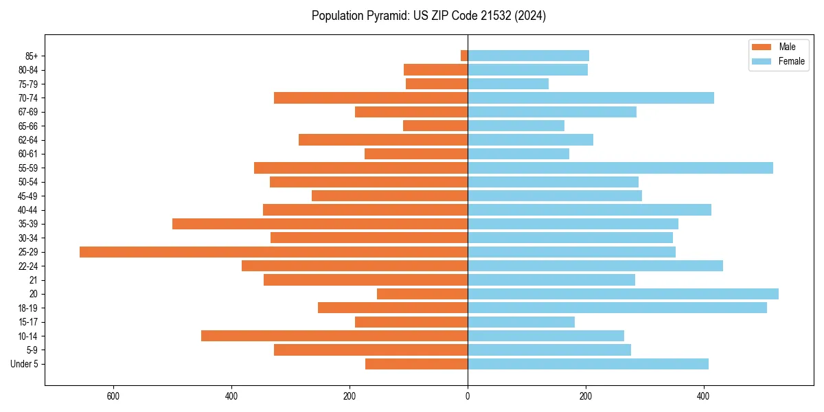 Population pyramid for 