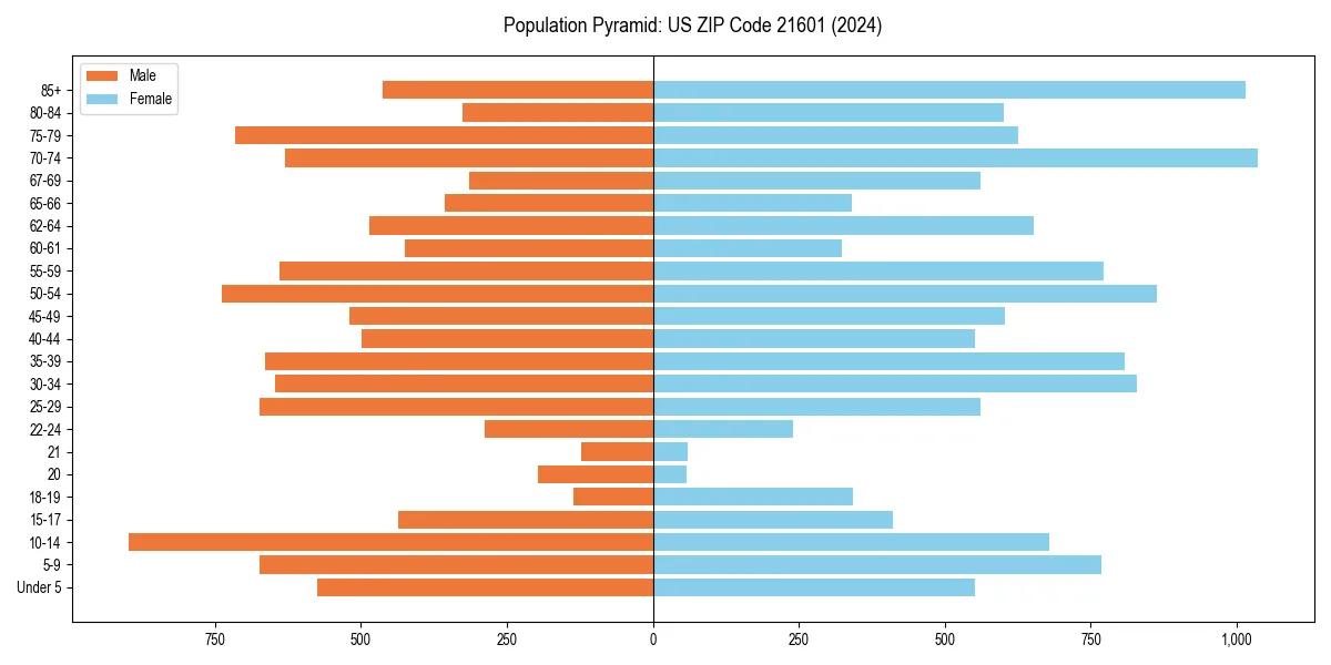 Population pyramid for 