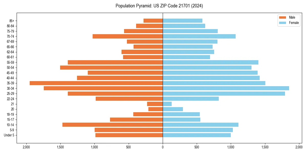 Population pyramid for 