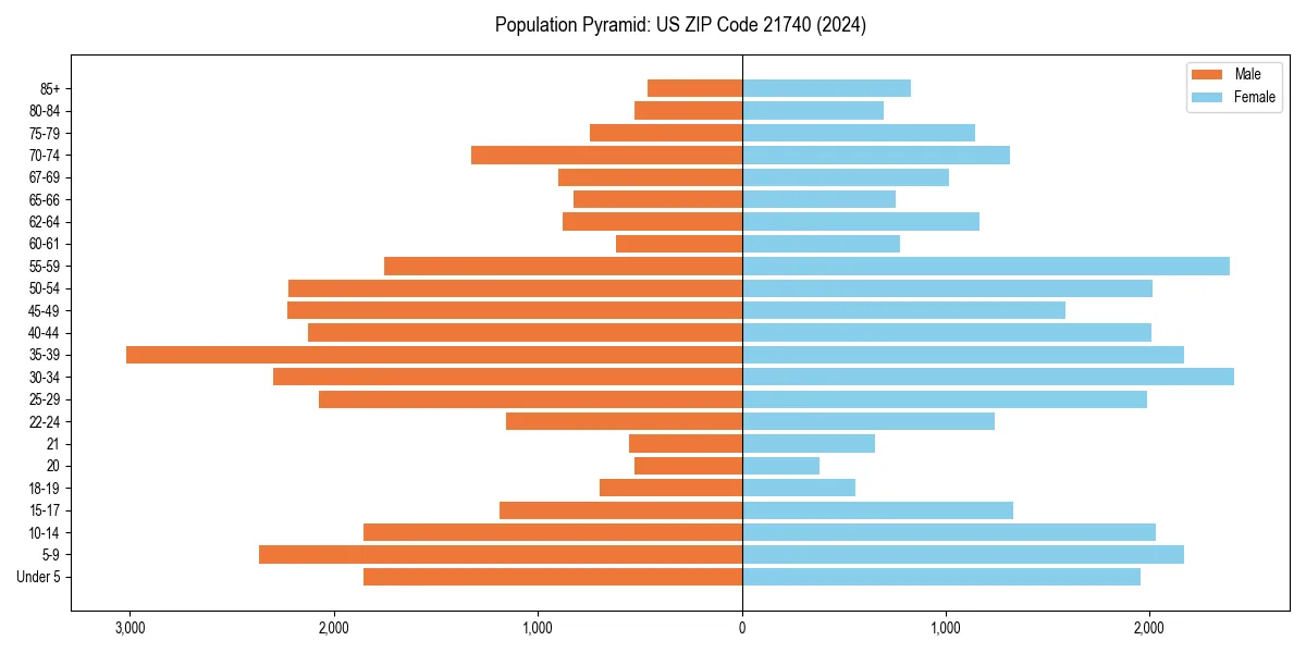 Population pyramid for 
