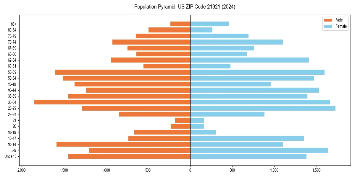 Population pyramid for 