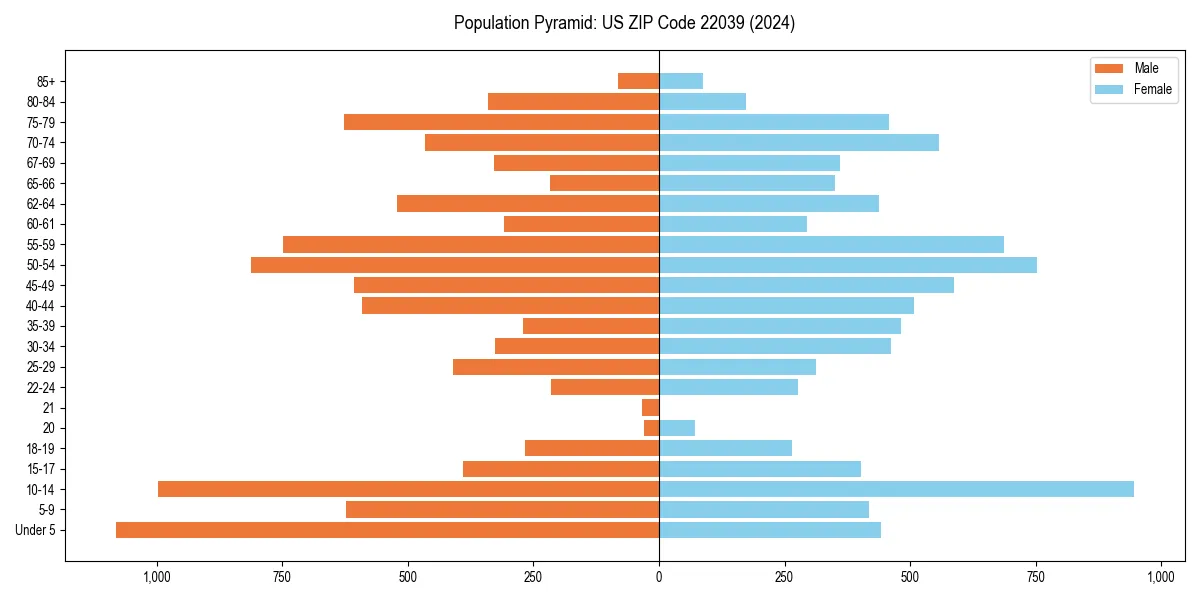 Population pyramid for 