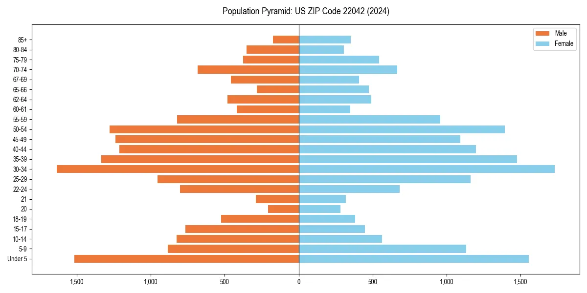 Population pyramid for 