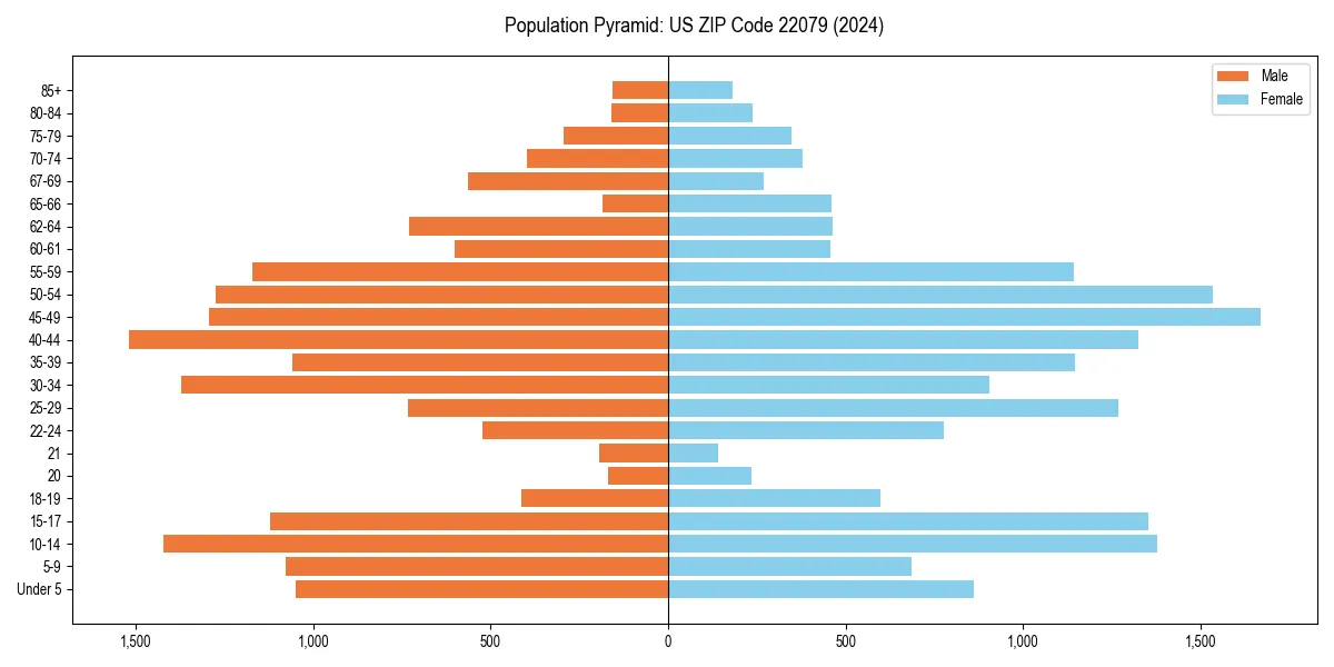 Population pyramid for 
