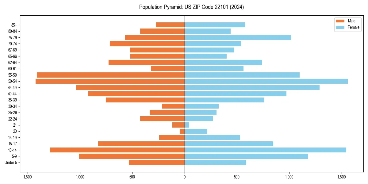 Population pyramid for 