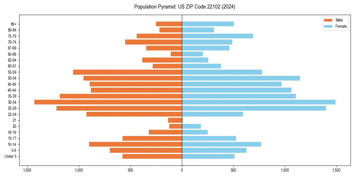 Population pyramid for 