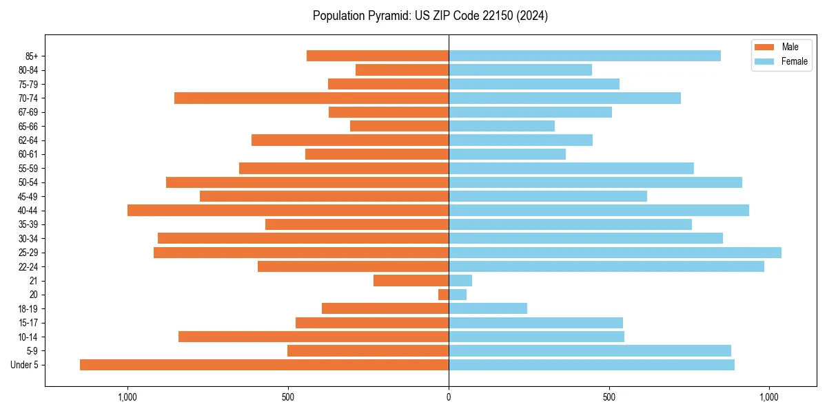 Population pyramid for 