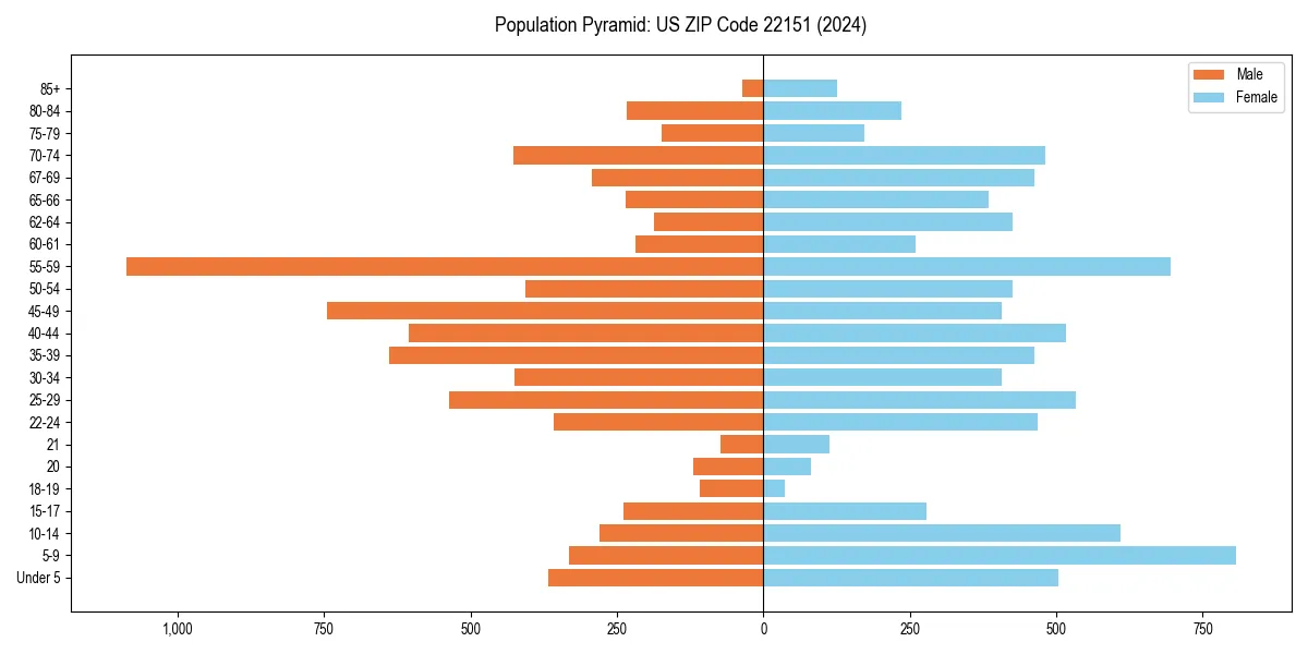 Population pyramid for 