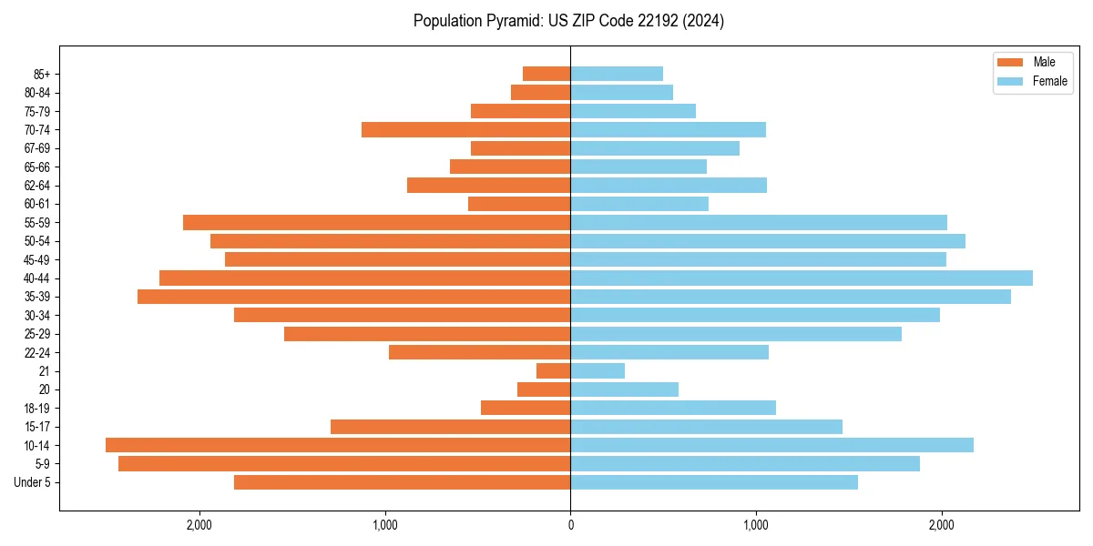 Population pyramid for 