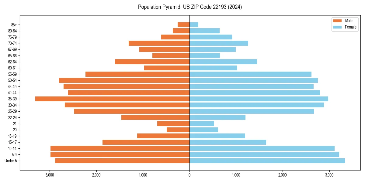 Population pyramid for 