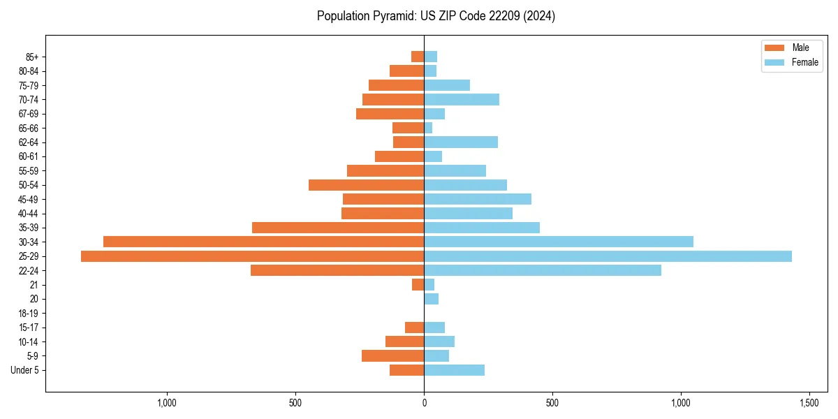 Population pyramid for 