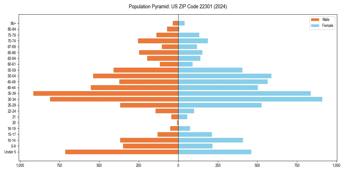 Population pyramid for 