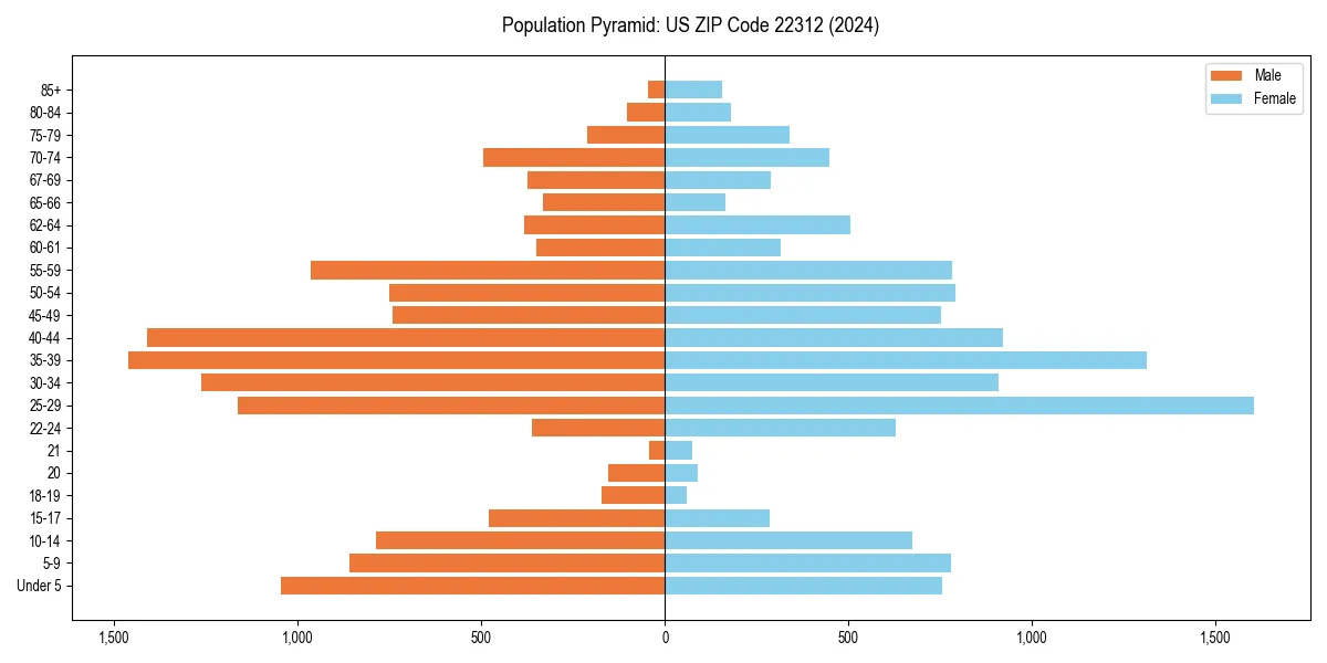 Population pyramid for 