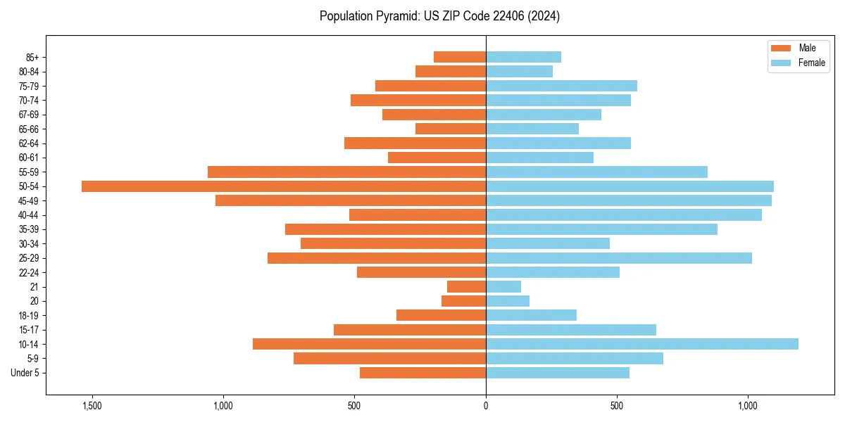 Population pyramid for 