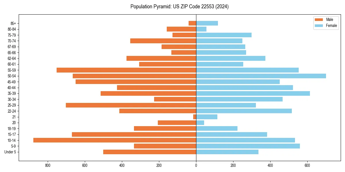 Population pyramid for 