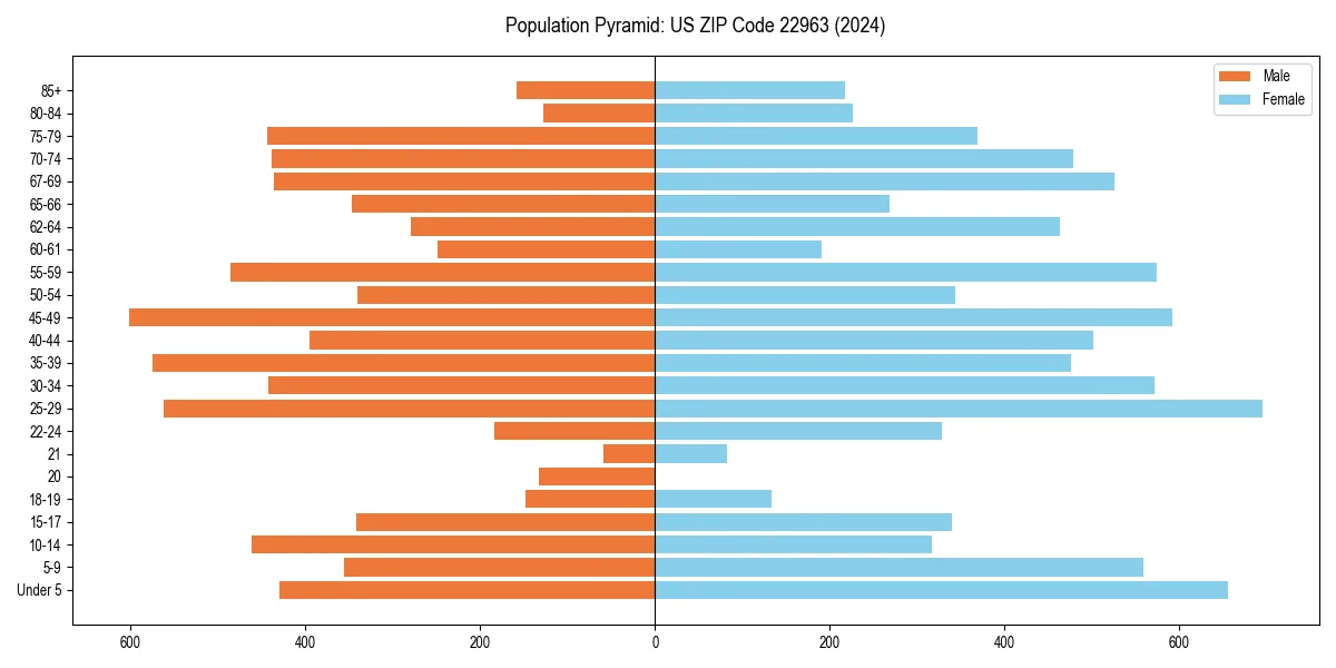 Population pyramid for 