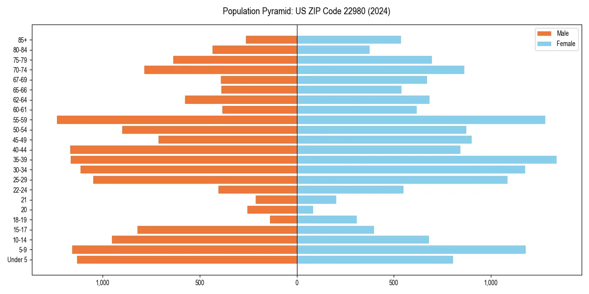 Population pyramid for 