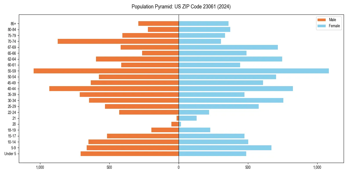 Population pyramid for 