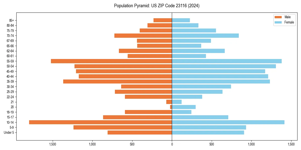 Population pyramid for 