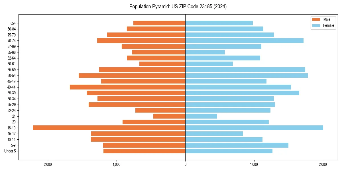 Population pyramid for 