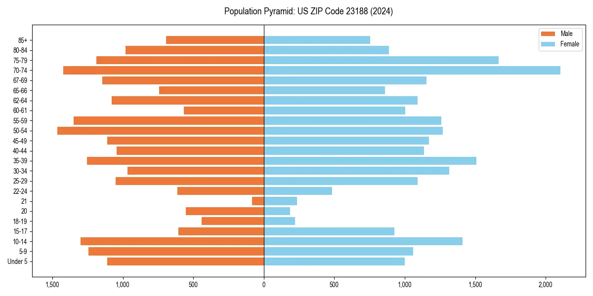 Population pyramid for 