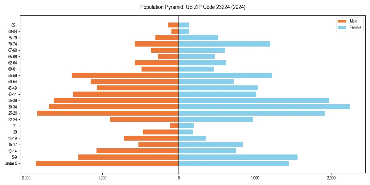Population pyramid for 