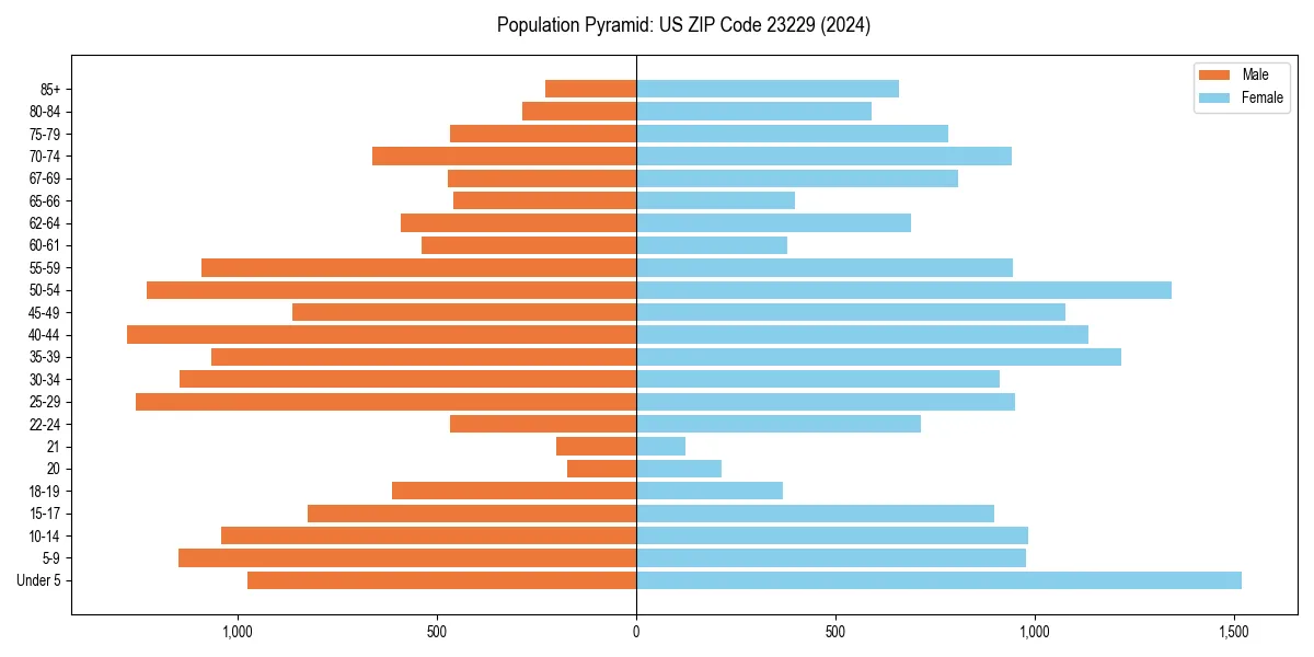 Population pyramid for 