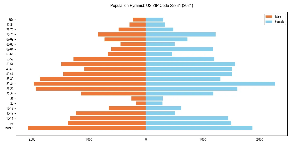 Population pyramid for 