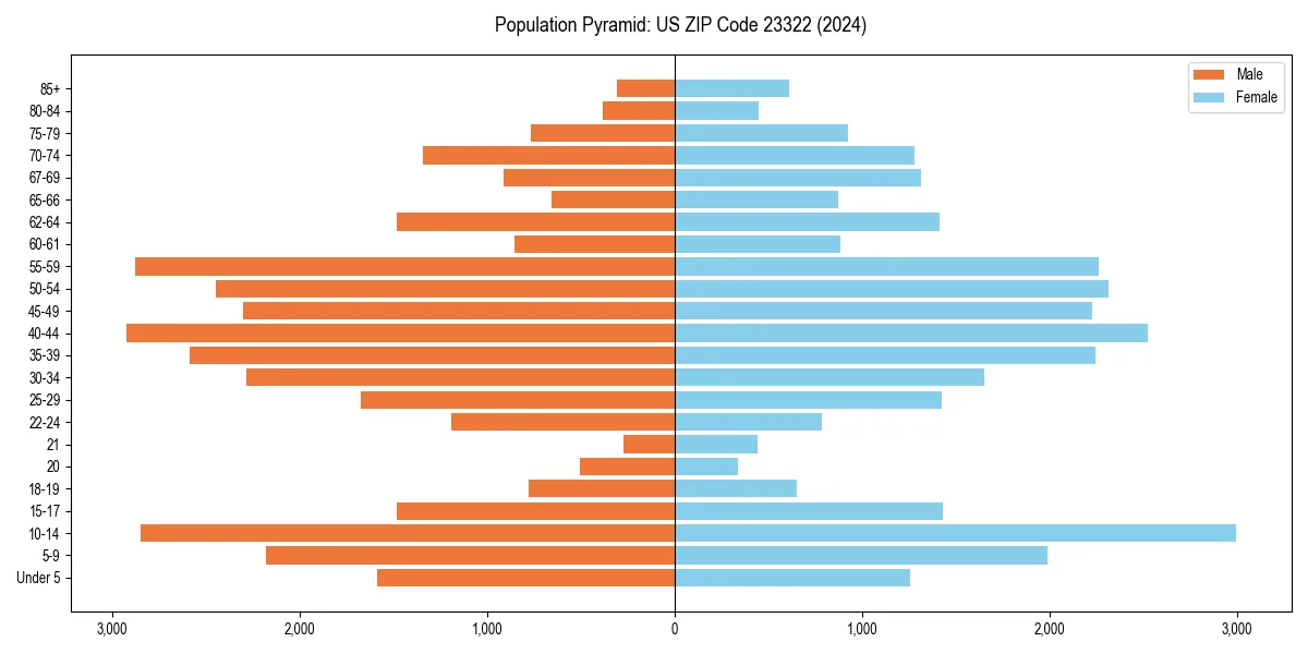 Population pyramid for 