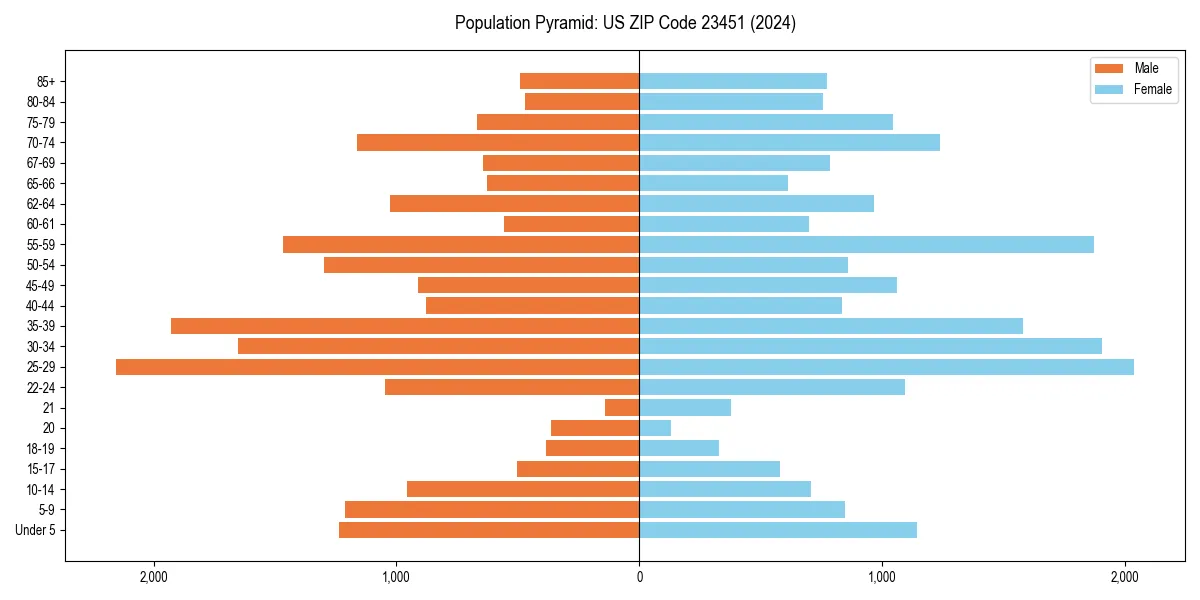 Population pyramid for 
