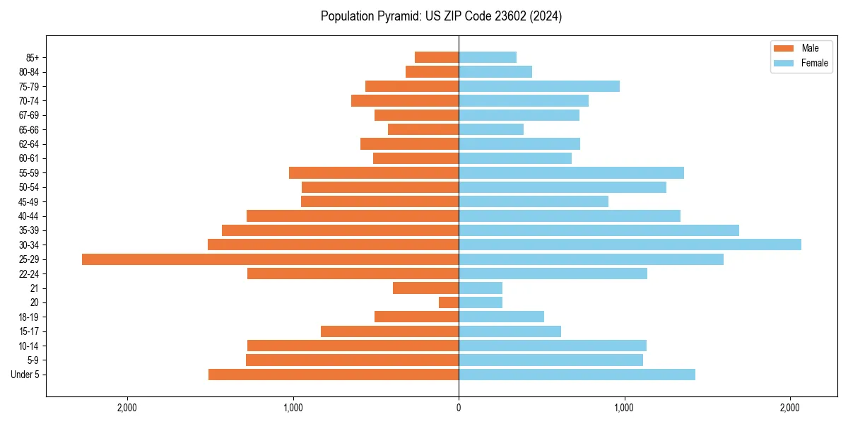 Population pyramid for 