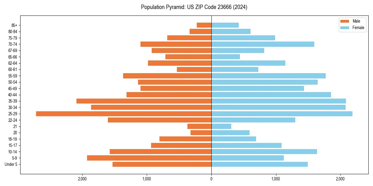 Population pyramid for 