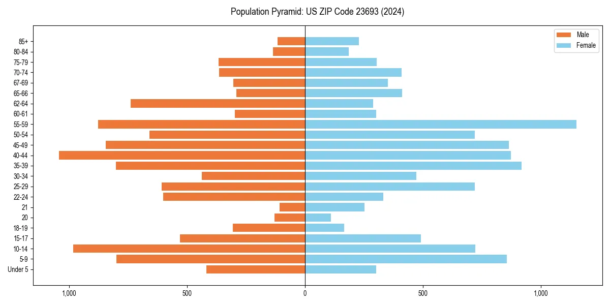 Population pyramid for 