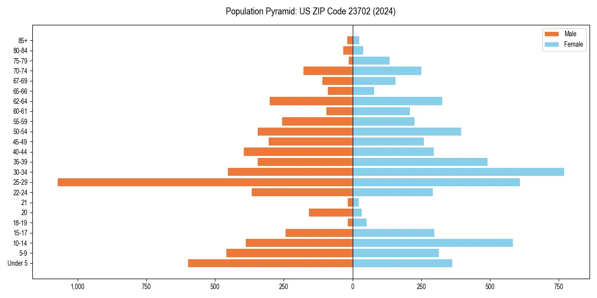Population pyramid for 