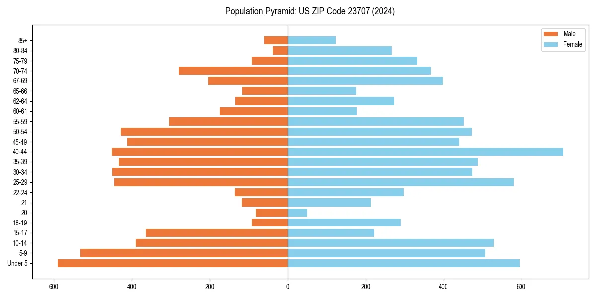 Population pyramid for 