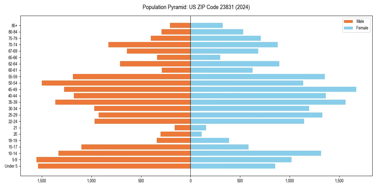 Population pyramid for 