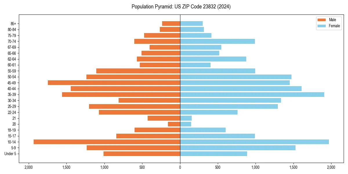Population pyramid for 