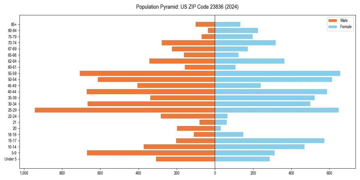 Population pyramid for 