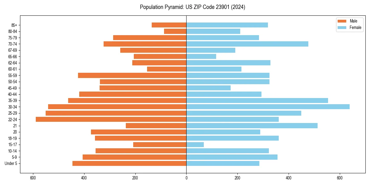 Population pyramid for 