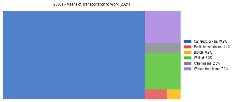 Commute modes in US ZIP Code 23901