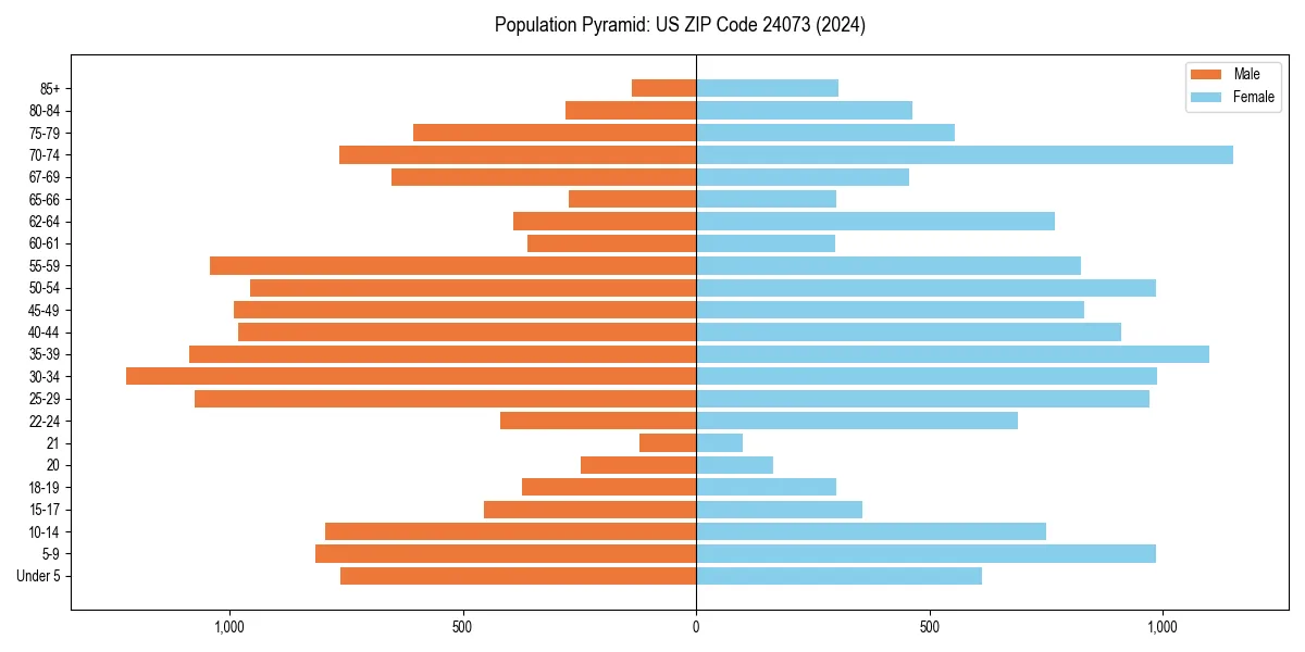 Population pyramid for 