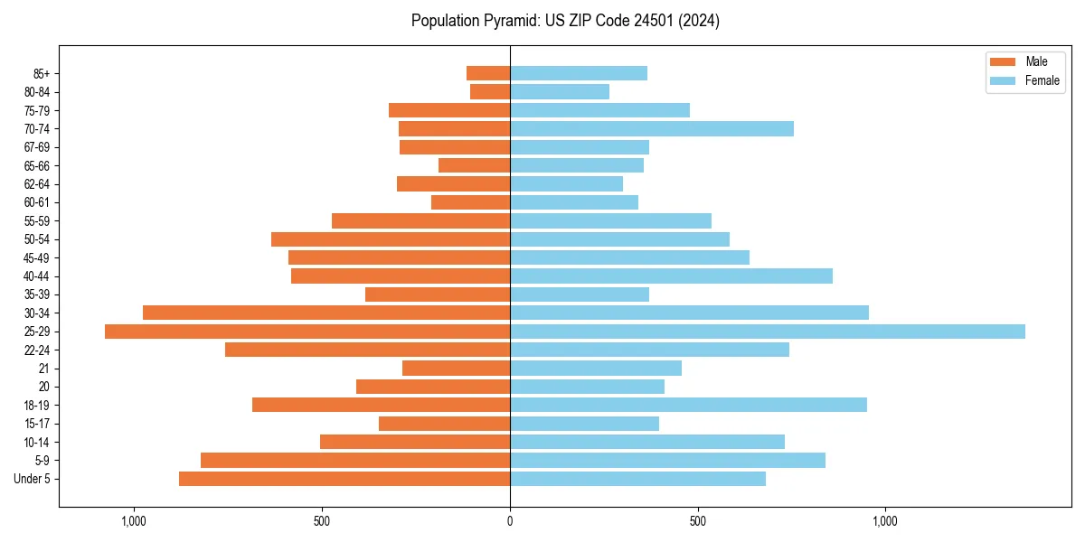 Population pyramid for 