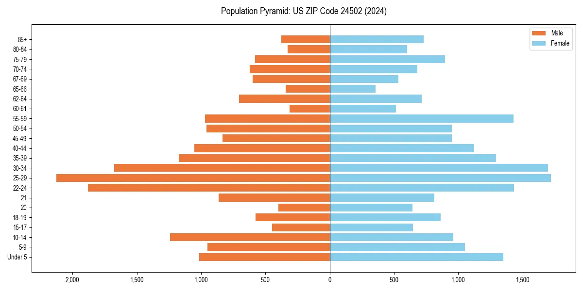 Population pyramid for 