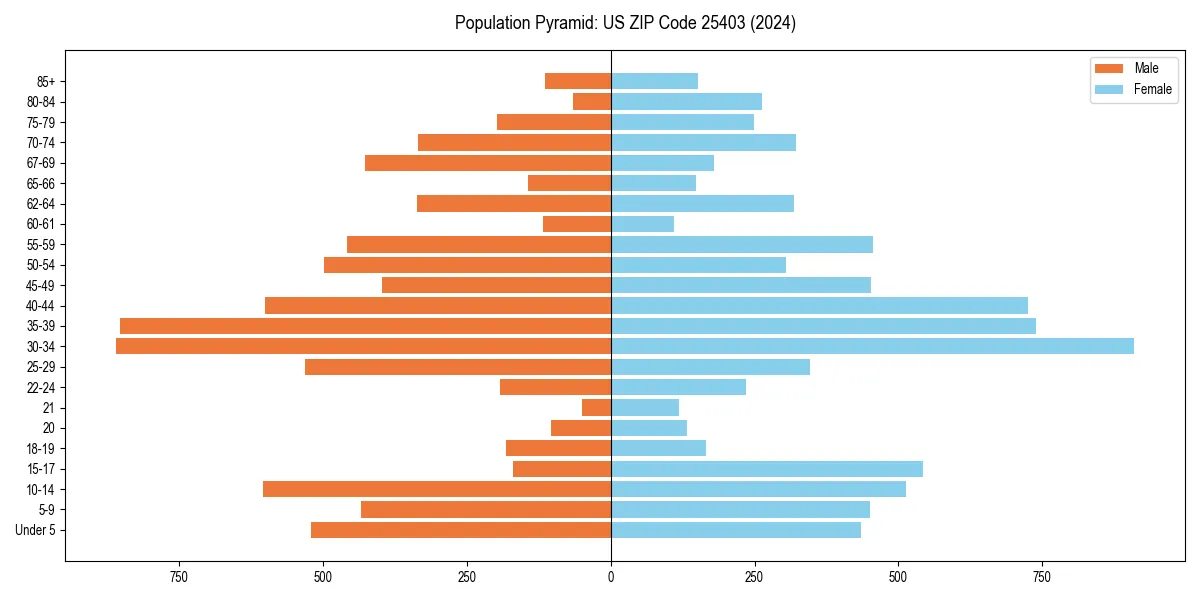 Population pyramid for 