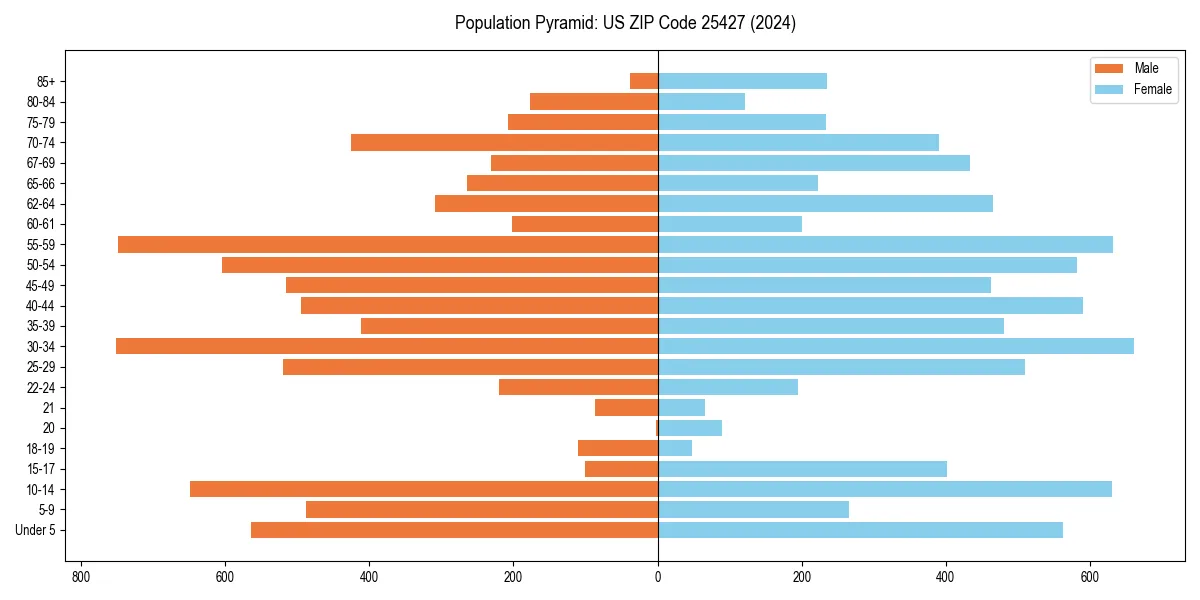 Population pyramid for 