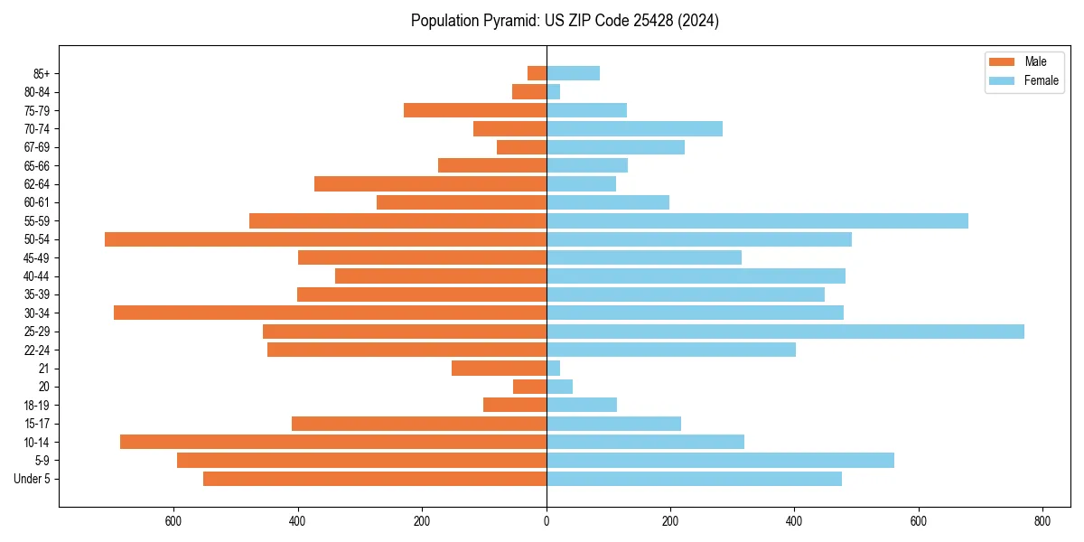 Population pyramid for 